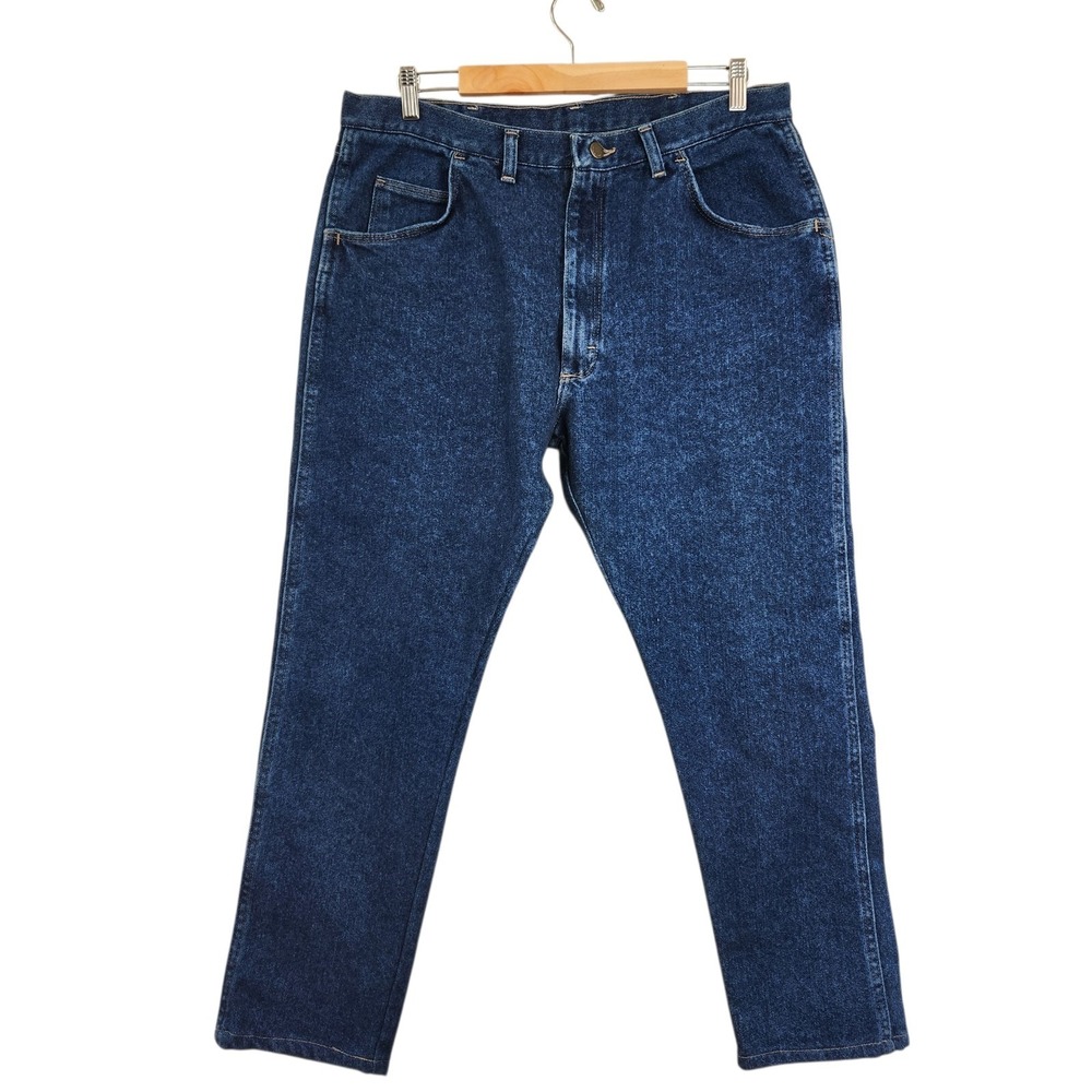 Vintage Wrangler Jeans Men's 38 X 27 Blue Denim Straight Leg Regular‎ Vtg